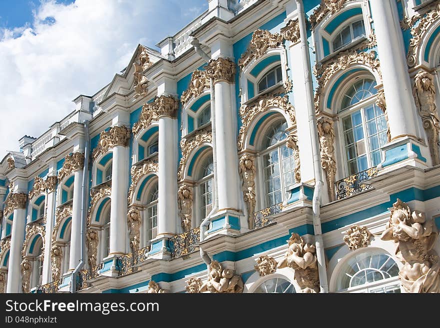 The Catherine Palace, Town Tsarskoye Selo, Russia