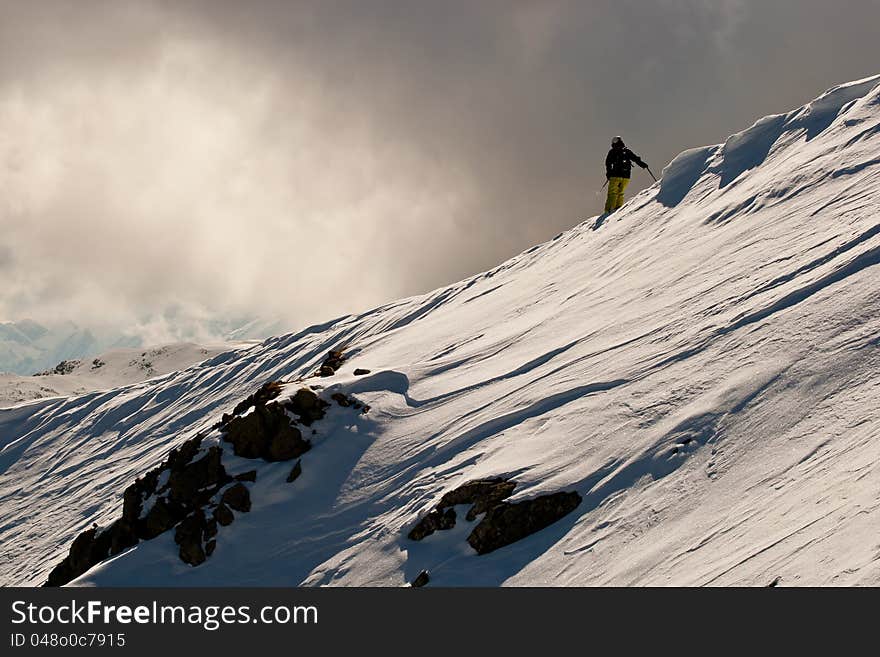 Freeride In Caucasus Mountains