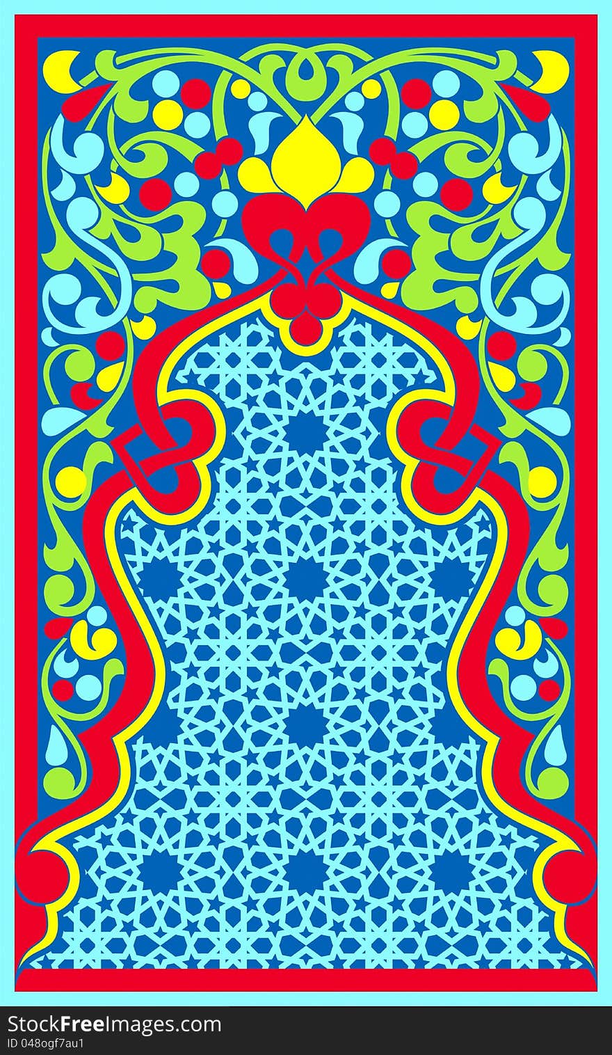 Vector illustration of the Uzbek national ornament. Vector illustration of the Uzbek national ornament