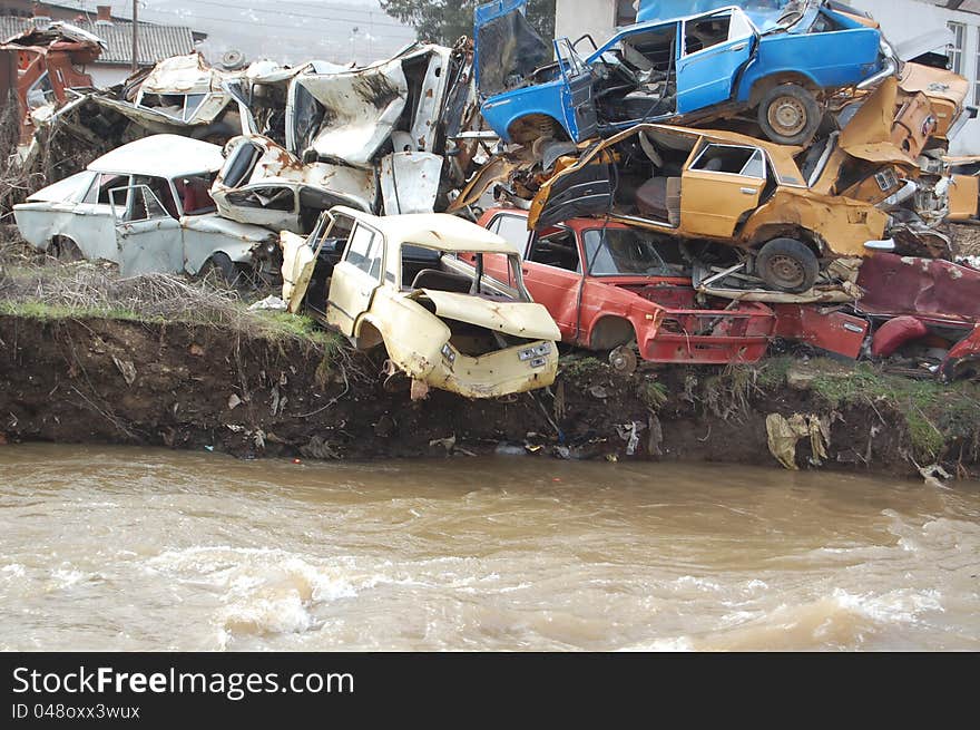 Picture of a Wrecked cars