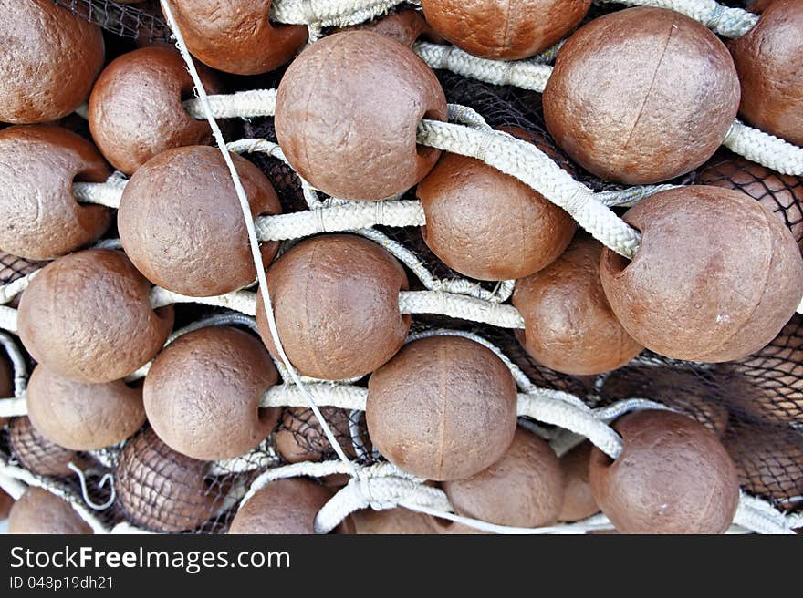 Detail of some fishing nets