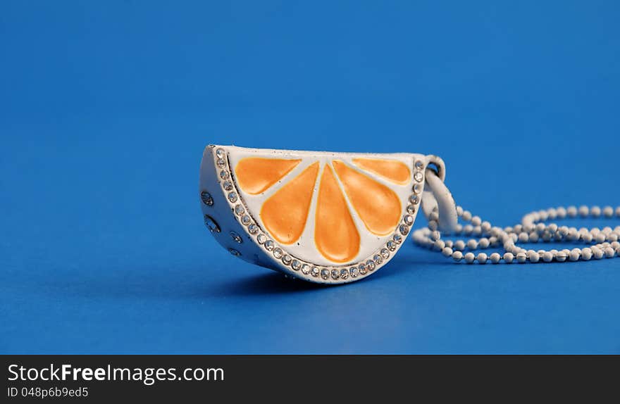 Picture of a Orange Necklace with gems