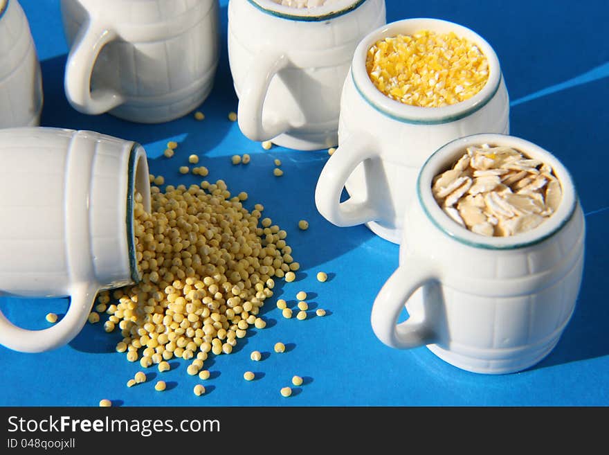 Millet, porridge, corn