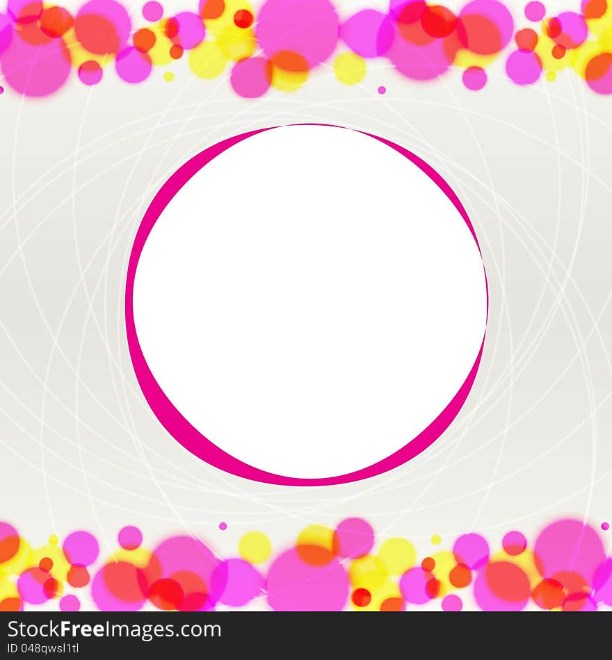 Abstract blurred circles on light background