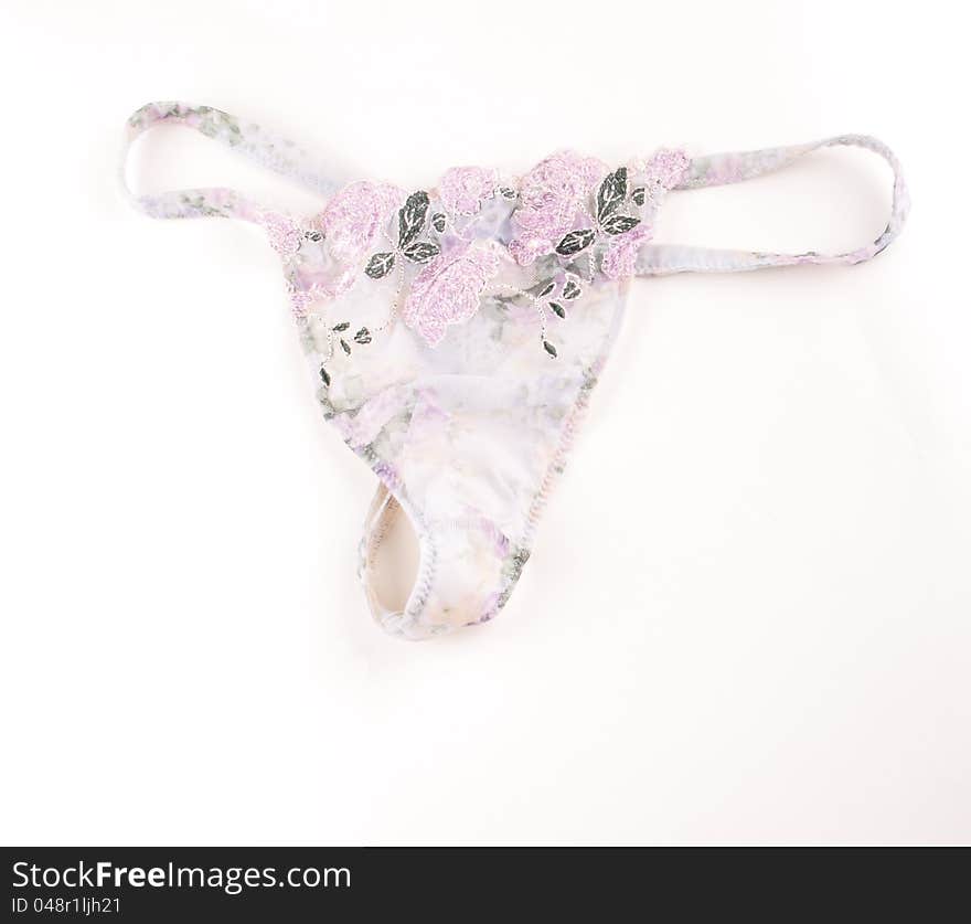 Colorful womans underwear on white. Colorful womans underwear on white