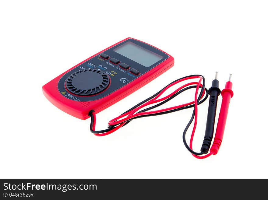 Multimeter on a white background.