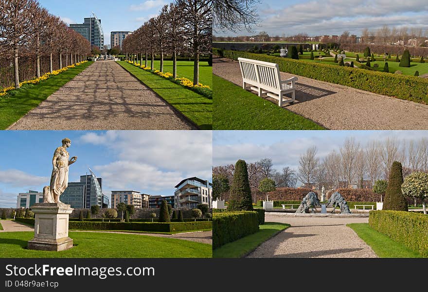 Formal garden at Royal Hospital Kilmainham, Dublin