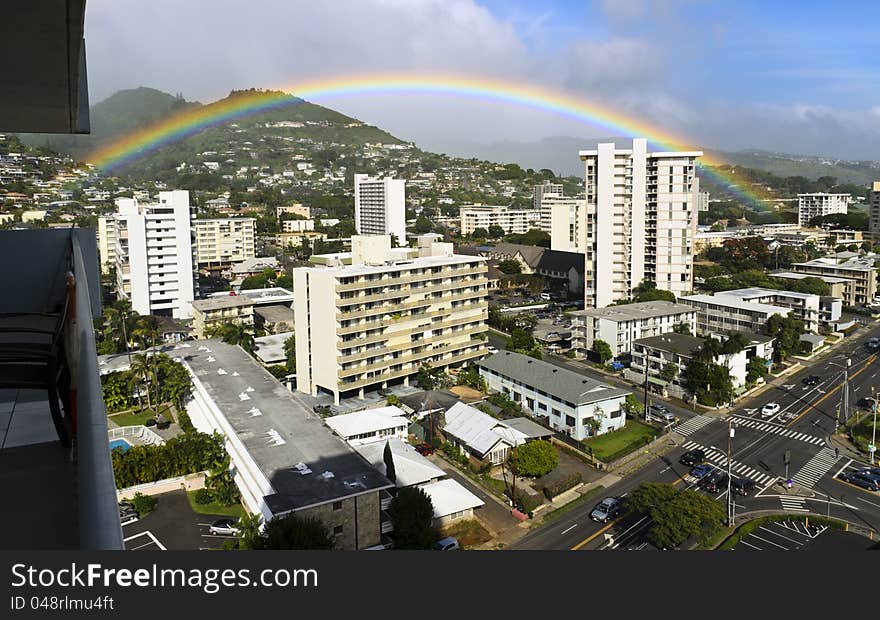 Rainbow Over Honolulu