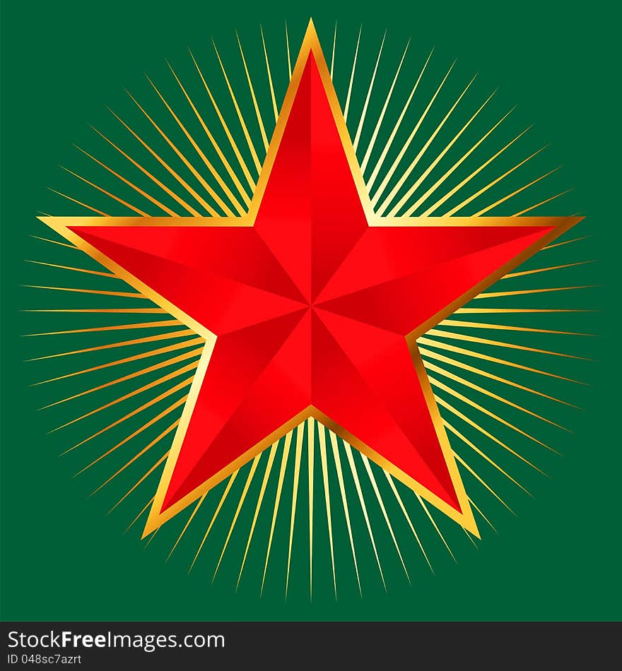 Vector illustration of Red Star