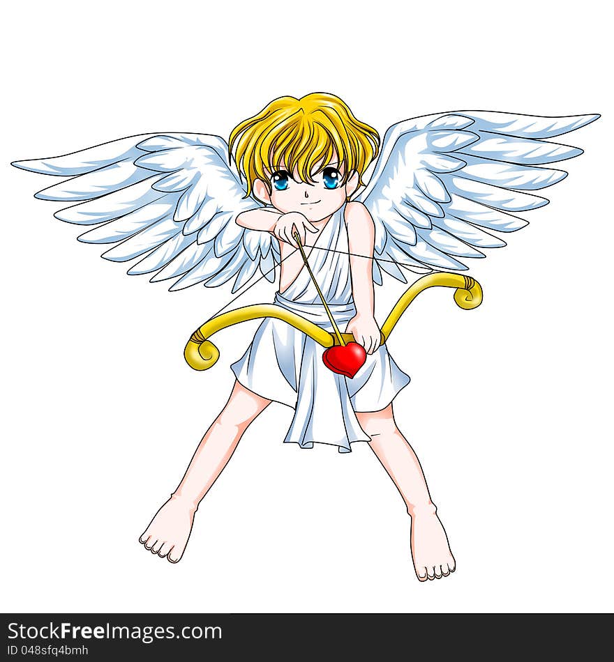 Cartoon illustration of a Cupid