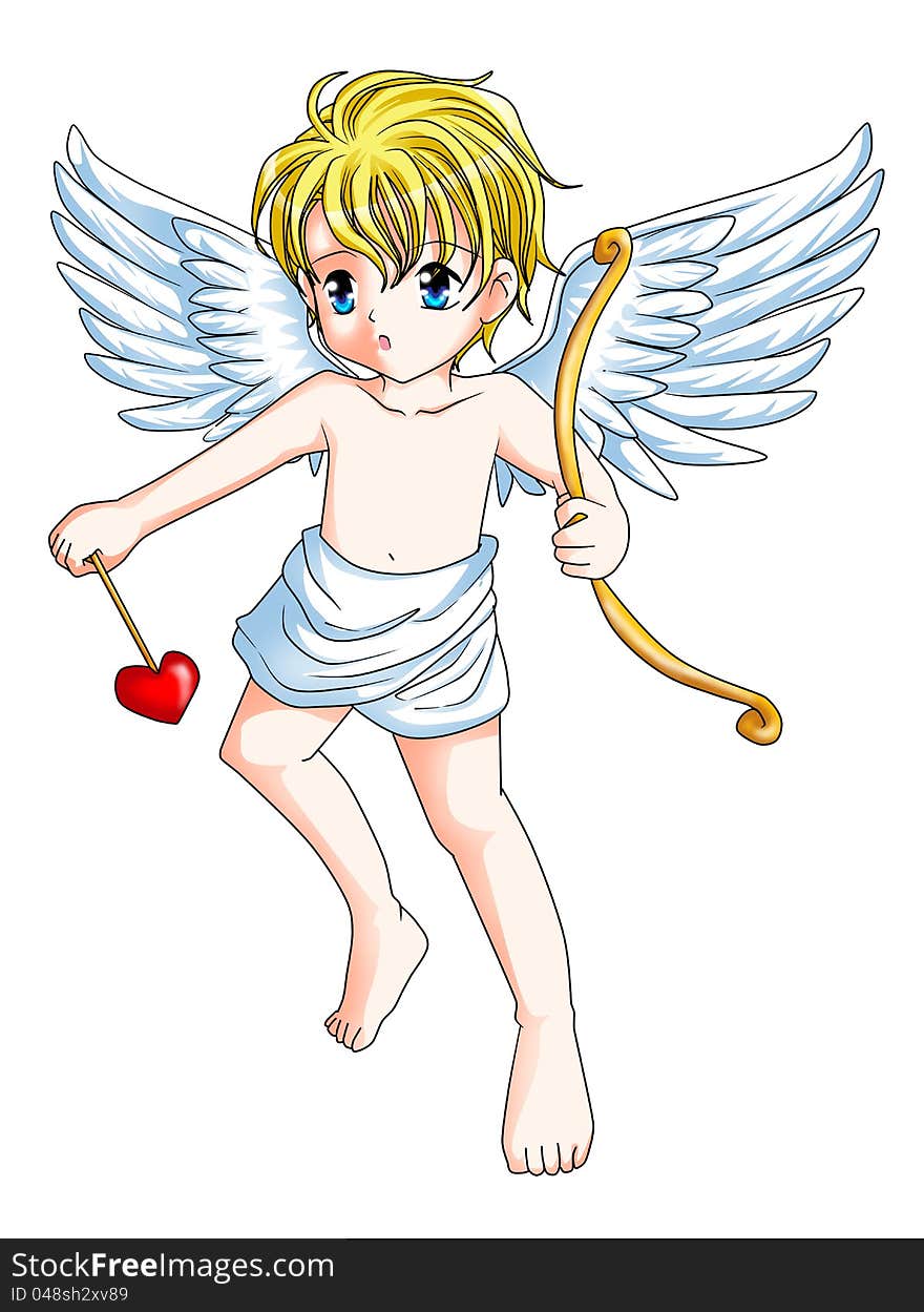 Cartoon illustration of a Cupid