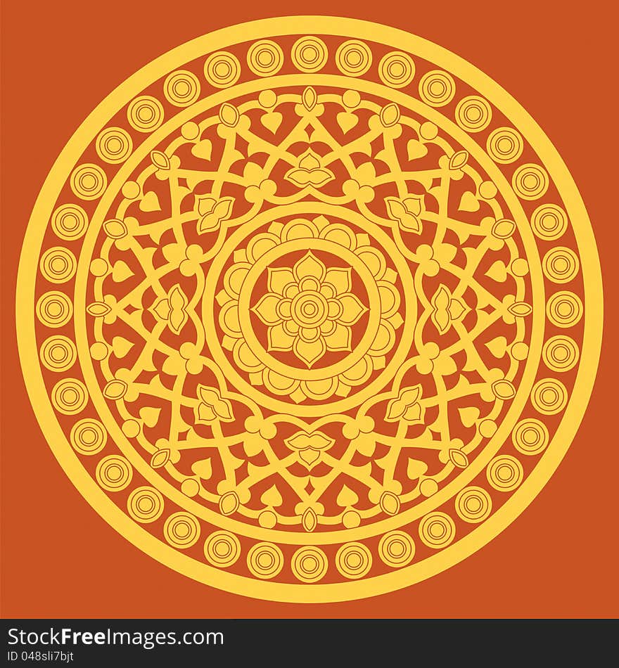 Vector Illustration of the Uzbek national ornament Bagdadi