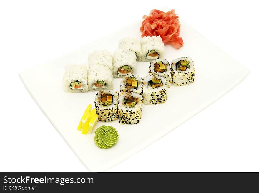 Sushi With Rice And Fish