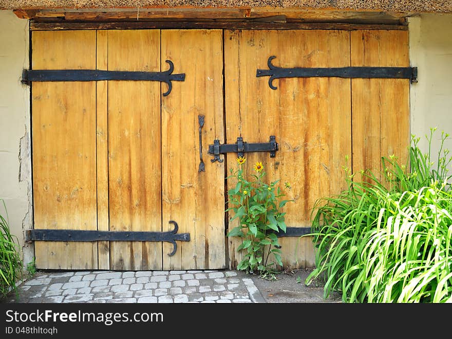 Gate is ancient wooden 19 centuries. Gate is ancient wooden 19 centuries