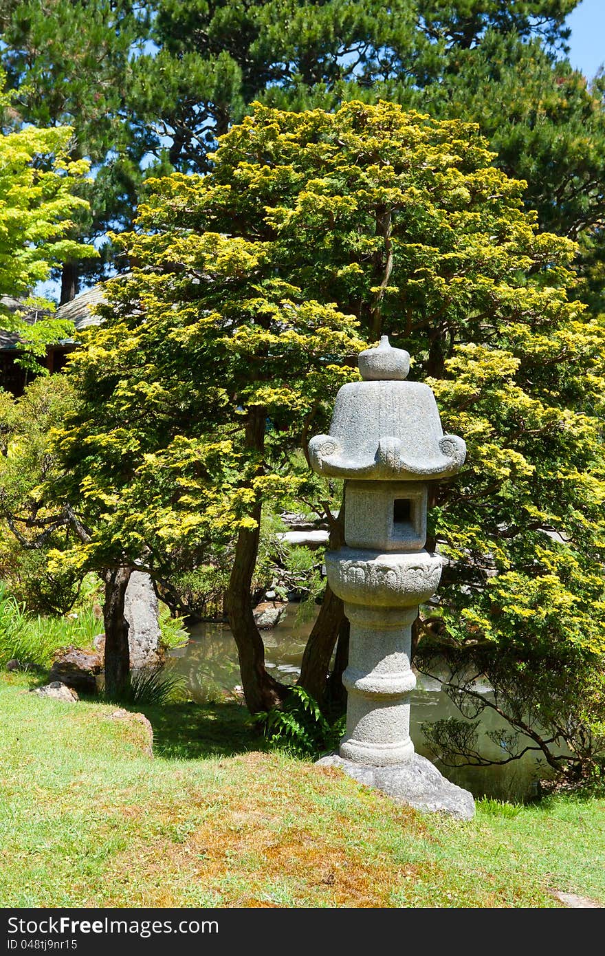 A Japanese tea garden is lush and peaceful in San Francisco. A Japanese tea garden is lush and peaceful in San Francisco.