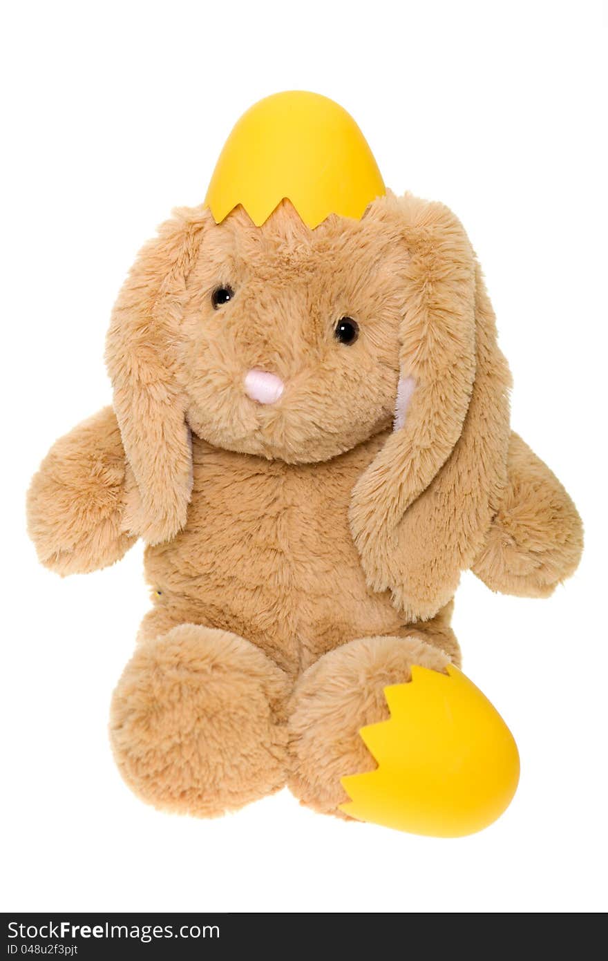 Stuffed Bunny Hatching From Yellow Egg