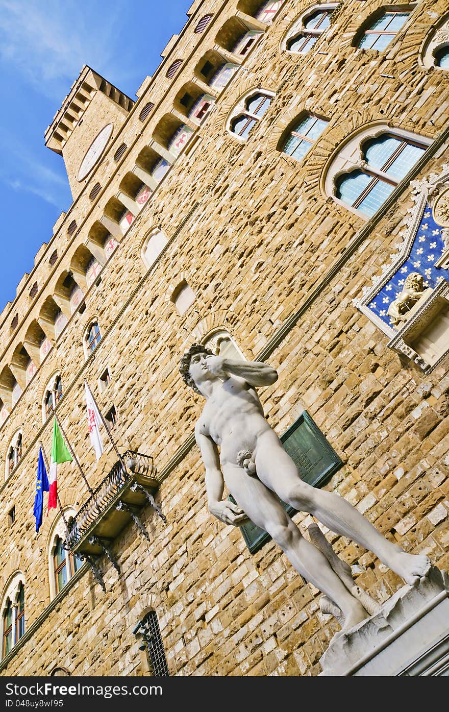 David and Palazzo Vecchio &x28;Florence&x29