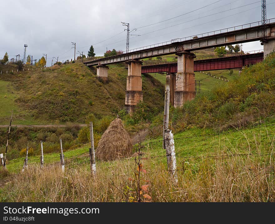 Railway Bridge In The Mountains