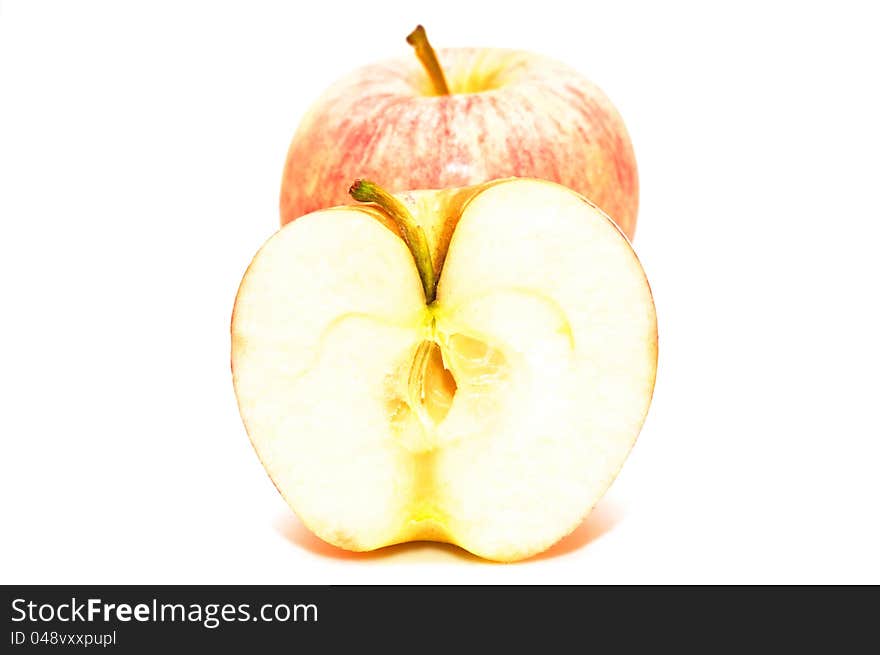 Photo of the Red apple on white background