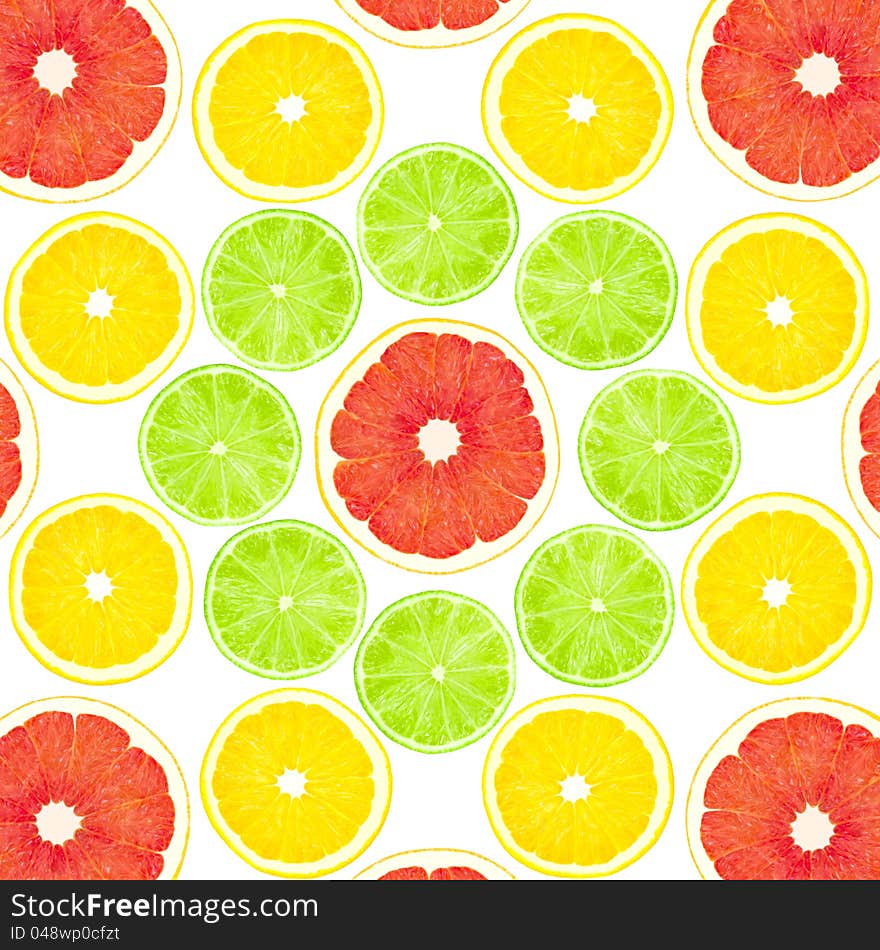 Collage from the cut fruit. Collage from the cut fruit