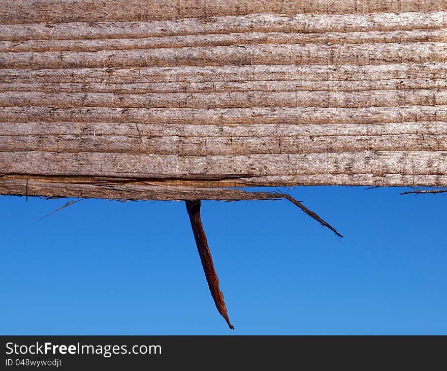 Wooden board with blue sky. Wooden board with blue sky