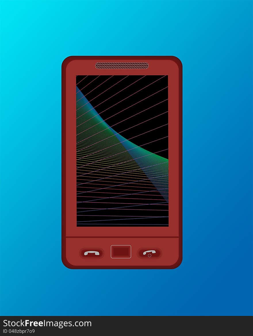 Mobile phone touch pad with display background