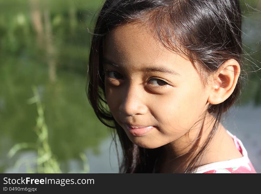 Cute Little Girl Smiling