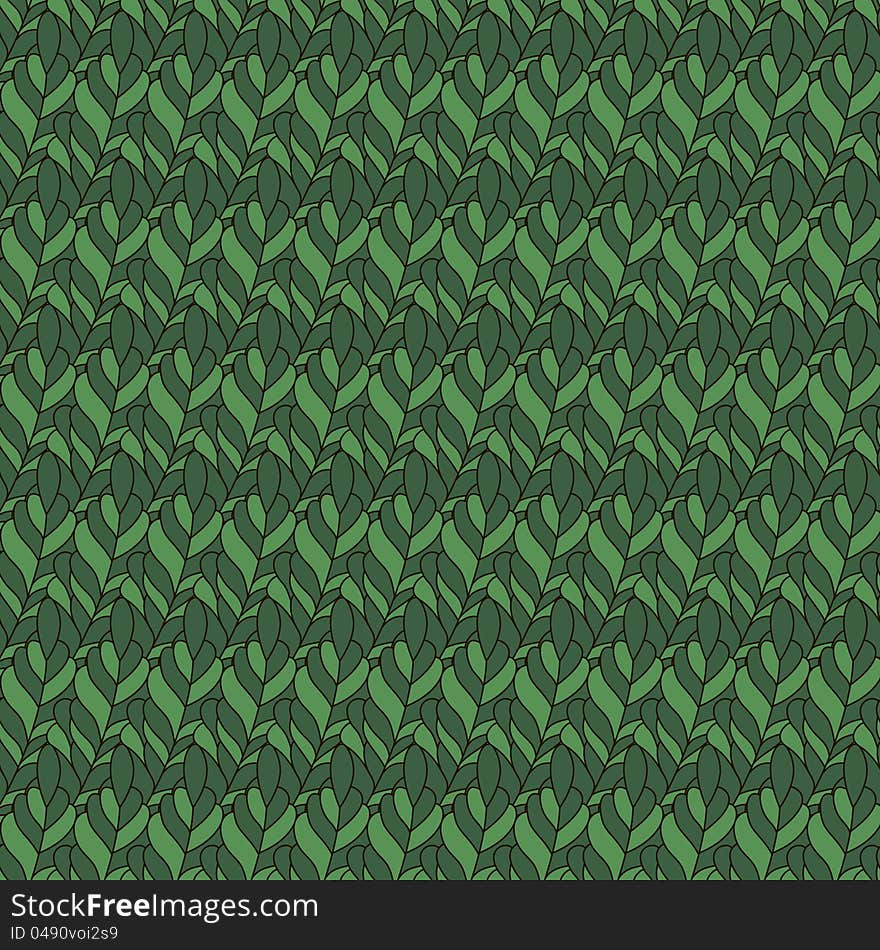 Abstract seamless background of green leaves. Abstract seamless background of green leaves