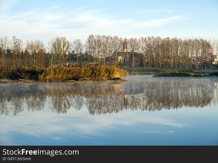 Lake Sils, Spain Barcelona, Panoramic Photography