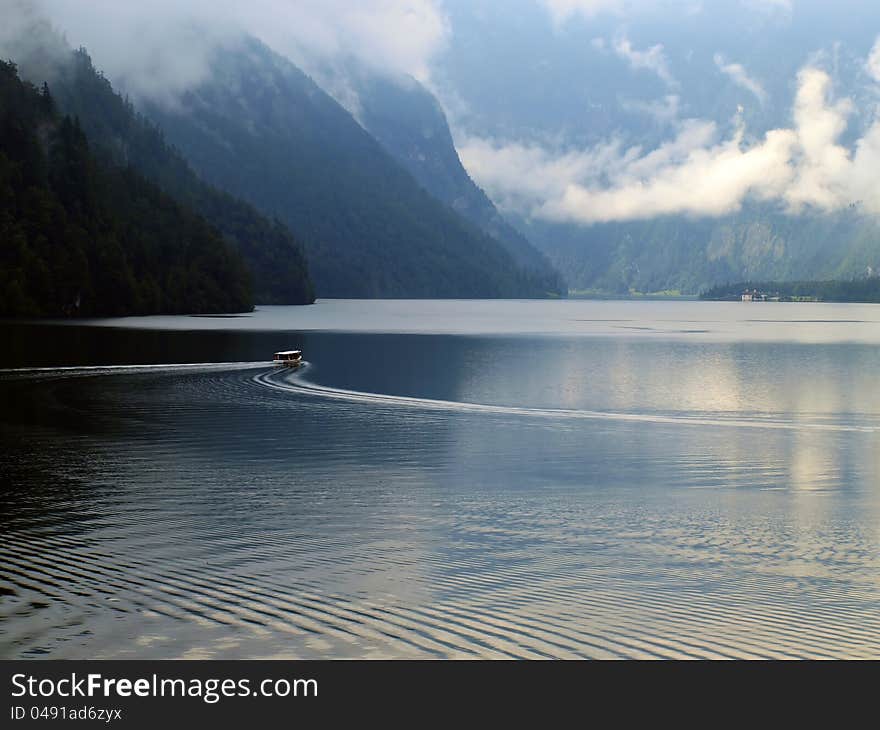 Konigsee, Berchtesgaden National Park, Germany. Konigsee, Berchtesgaden National Park, Germany