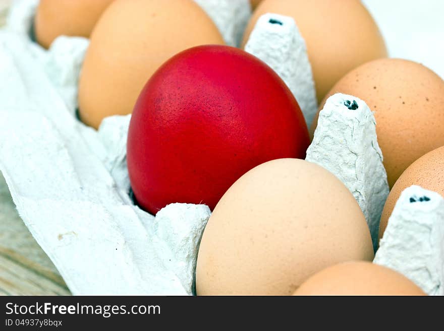 Red egg is a symbol of Easter. Red egg is a symbol of Easter