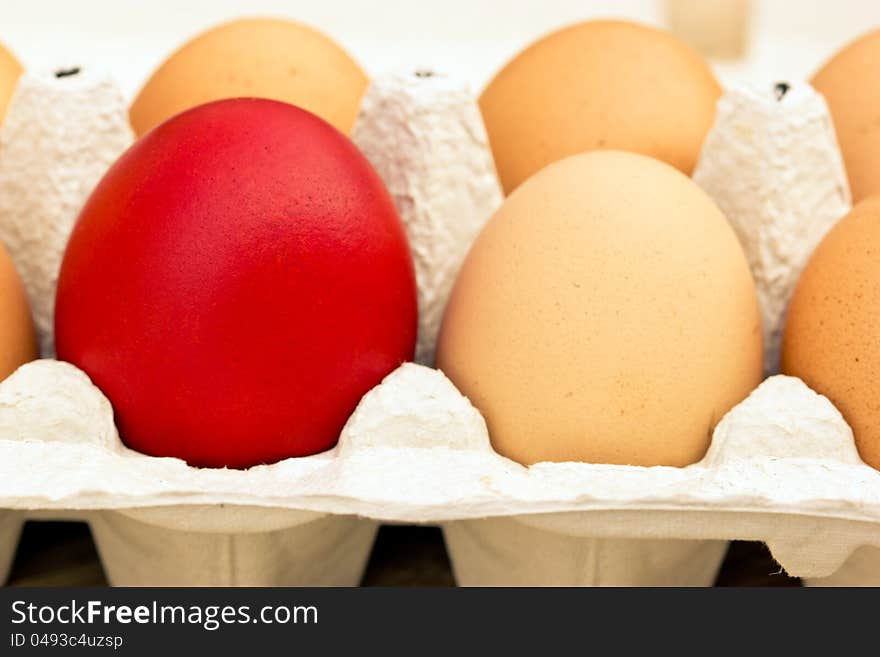 Red easter egg is a symbol of life