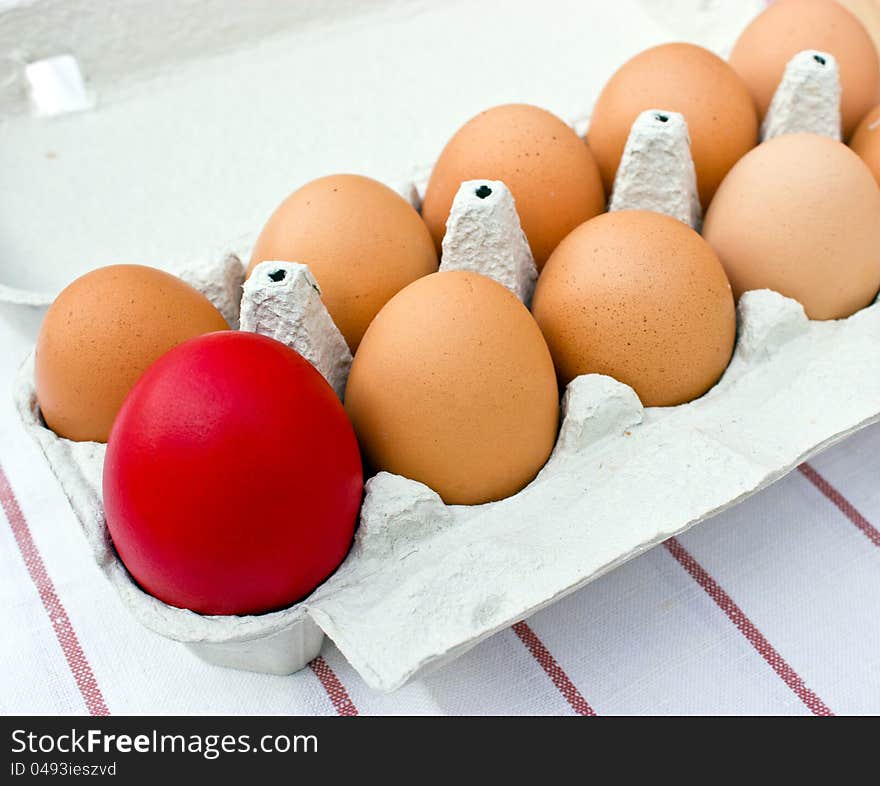 Red easter egg is a symbol of life