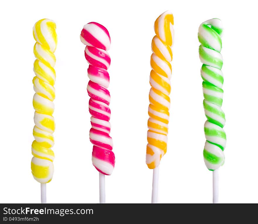 Lollipop isolated on the white background. Lollipop isolated on the white background