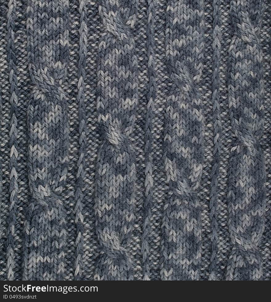 Gray knitted pattern, texture, clothing detail