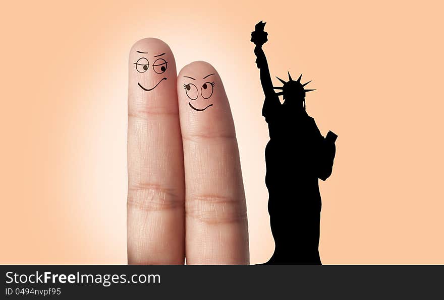 A Finger Couple Dream To Travel