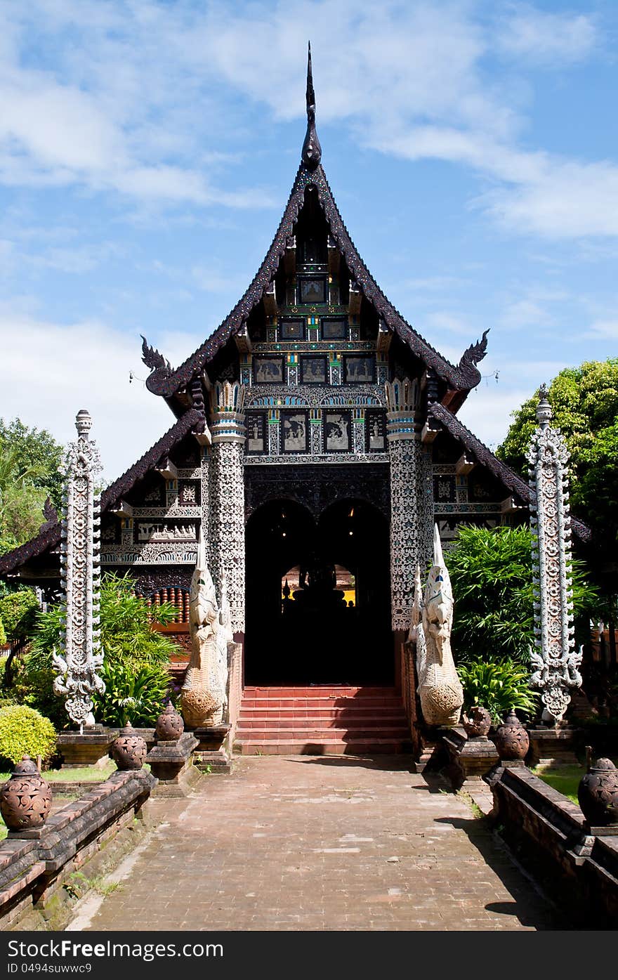 The art on temple in thailand