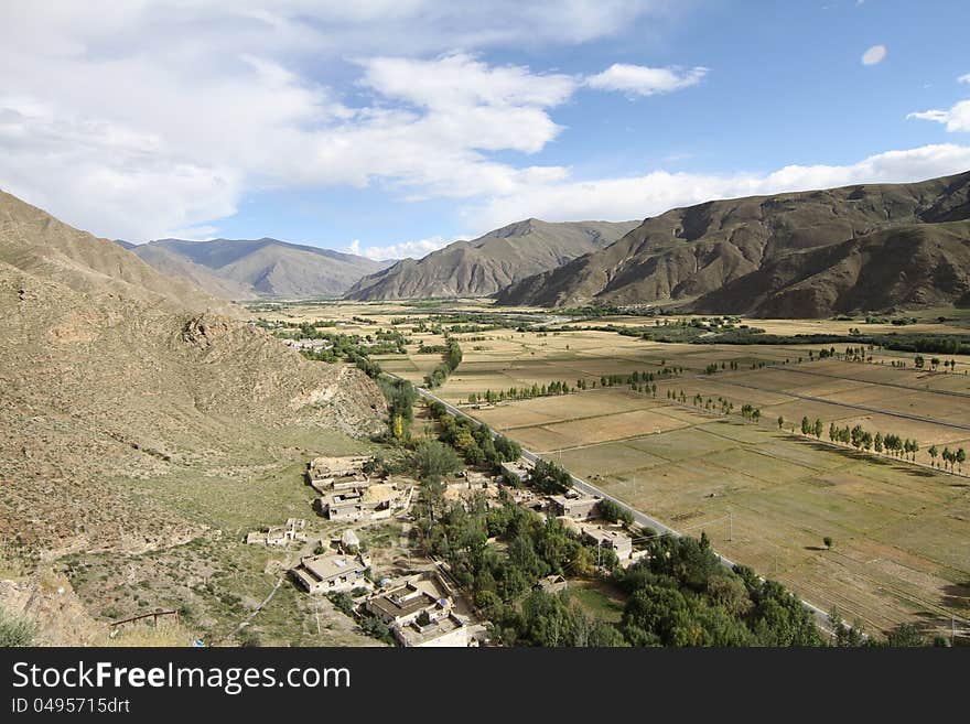 The foothills of Tibet