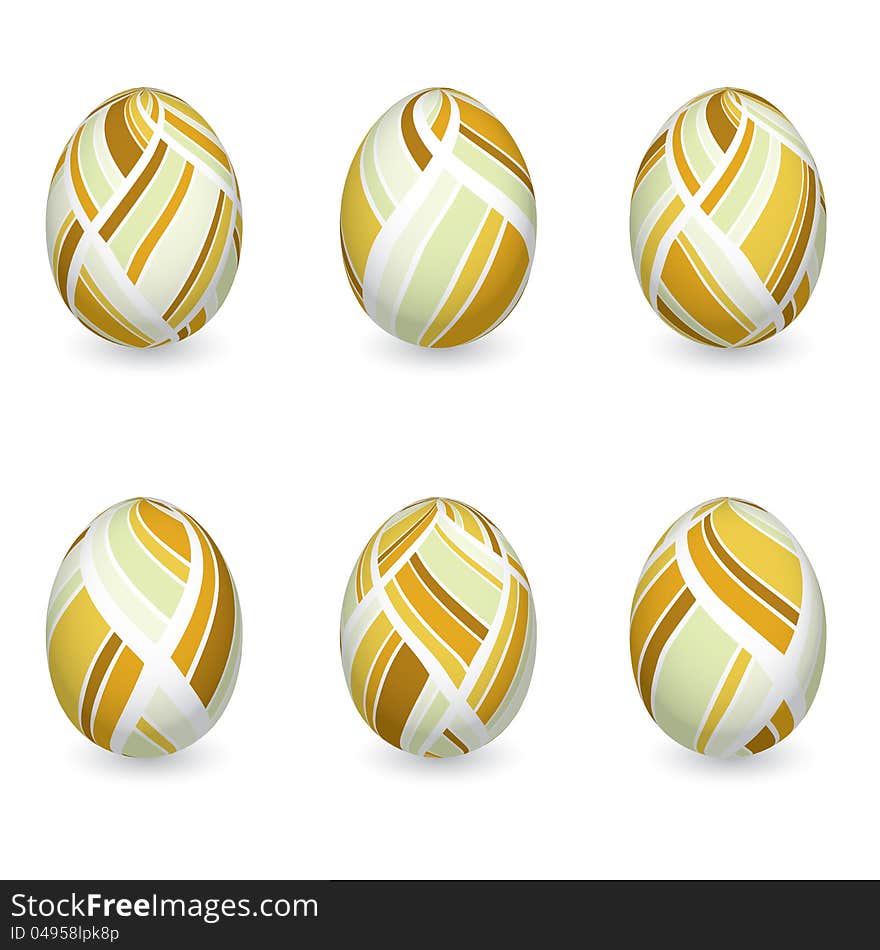 Set of colorful easter eggs