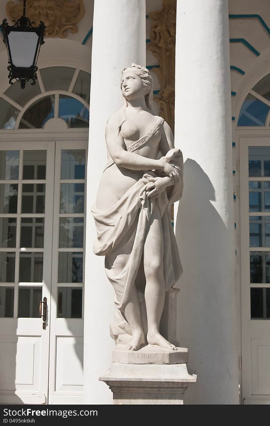 The statue in the ensemble of the Catherine Palace. St. Petersburg, Tsarskoye Selo. Russia. The statue in the ensemble of the Catherine Palace. St. Petersburg, Tsarskoye Selo. Russia