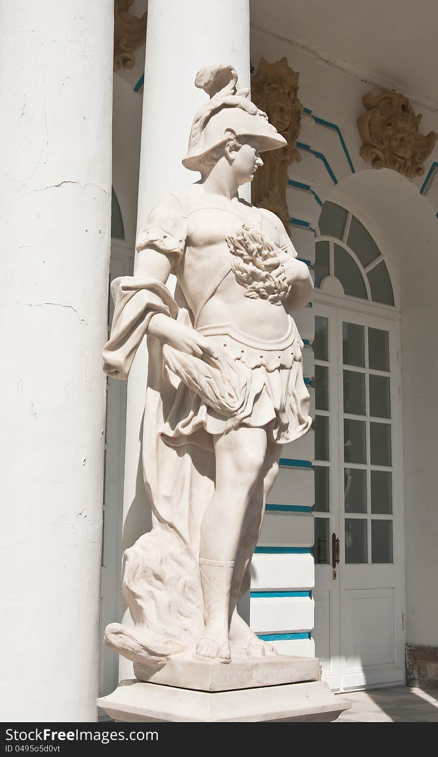 The statue in the ensemble of the Catherine Palace. St. Petersburg, Tsarskoye Selo. Russia. The statue in the ensemble of the Catherine Palace. St. Petersburg, Tsarskoye Selo. Russia