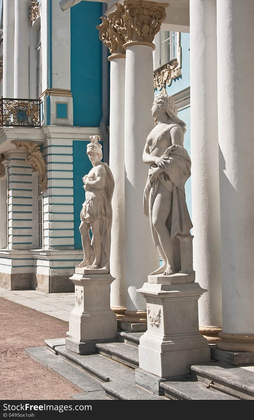 The Statue Of The Catherine Palace. St. Petersbu