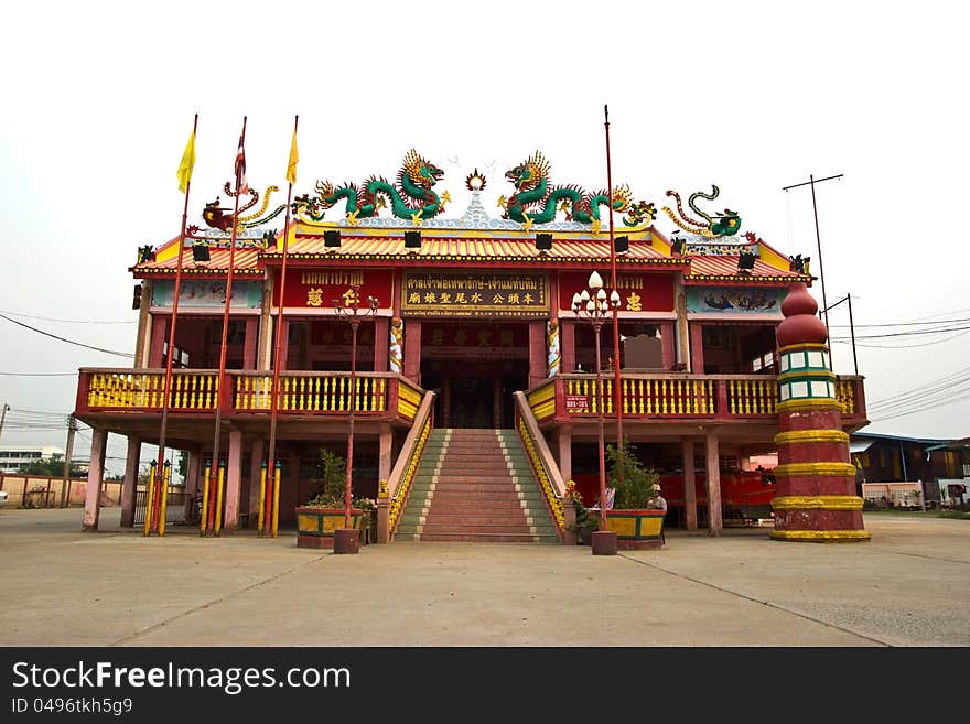 Shrine satyr Sawan Thai goddess.