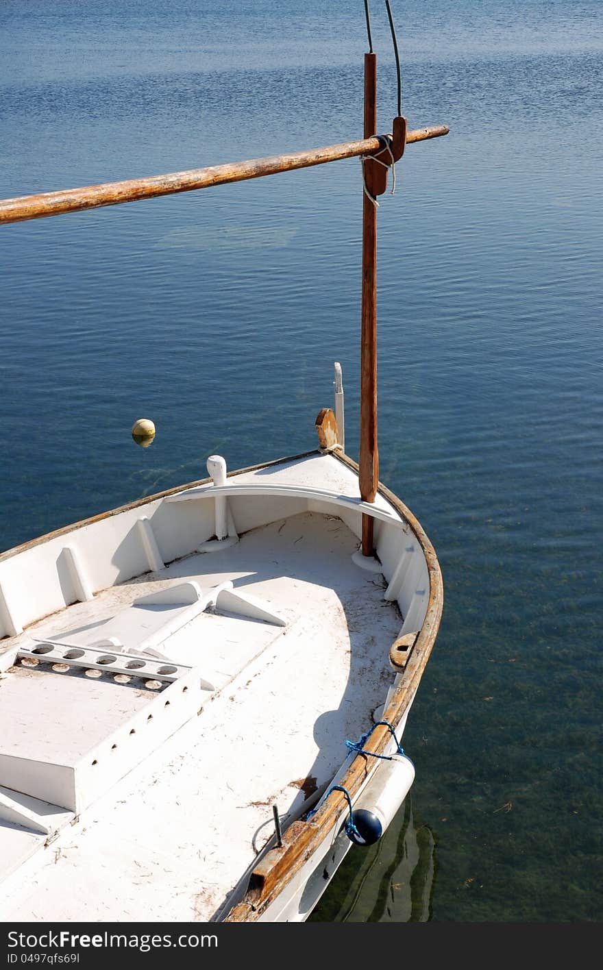 Detailed view of a part of a typical balearic ship. Detailed view of a part of a typical balearic ship