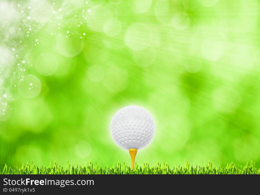 Abstract golf sport art backgrounds with bokeh