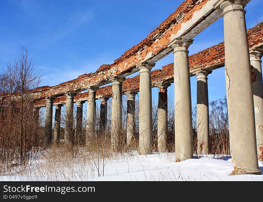 Colonnade of the old manor