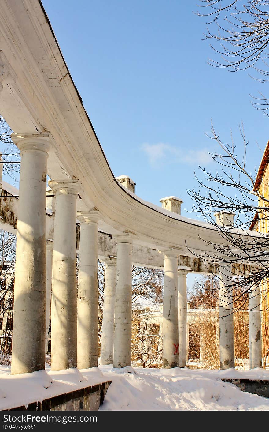 Colonnade of the old manor