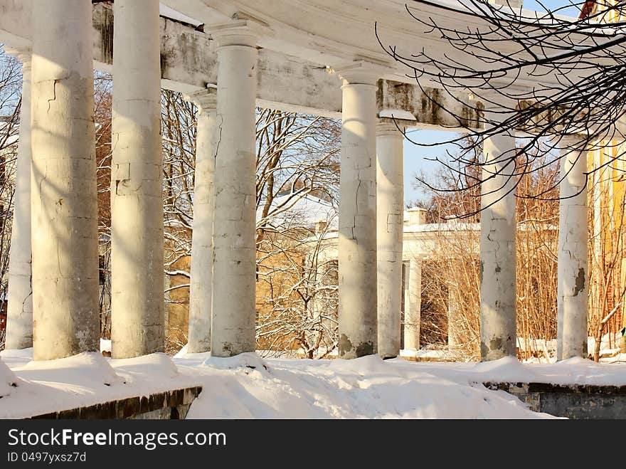 Colonnade of the old manor