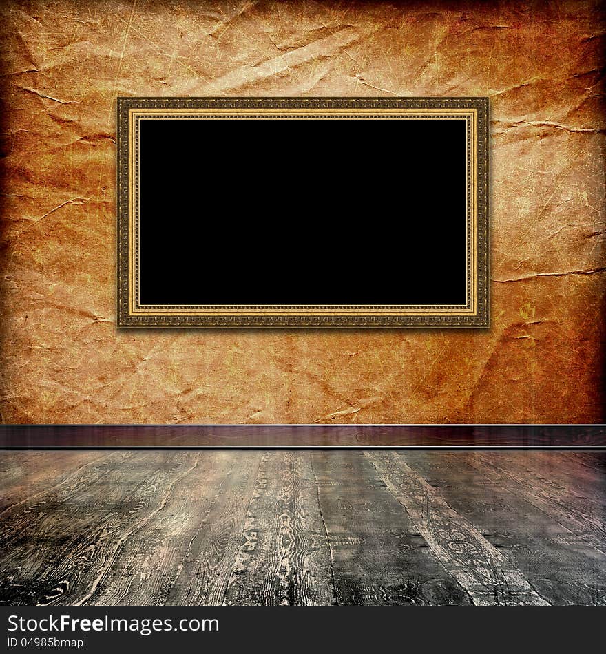 Vintage grunge empty interior, with a place for your image. Vintage grunge empty interior, with a place for your image