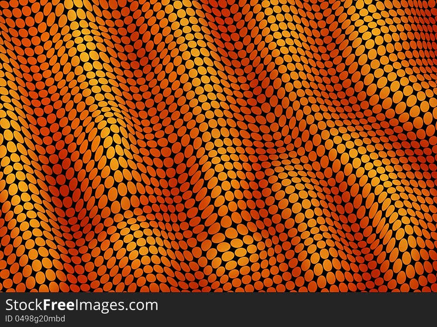 Colorful heat map graph / topographical membrane. Elevation changes represented by colors fading from yellow, orange to red. Colorful heat map graph / topographical membrane. Elevation changes represented by colors fading from yellow, orange to red